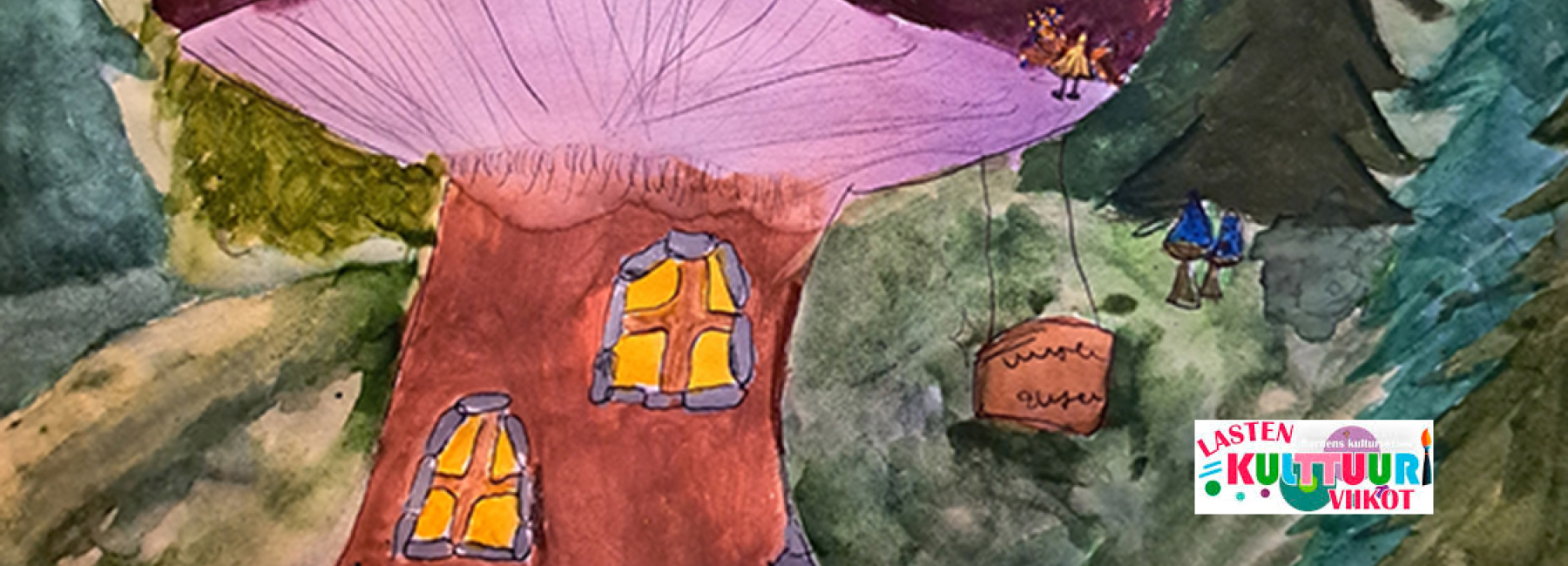 Hirvikosken piirustus L logolla