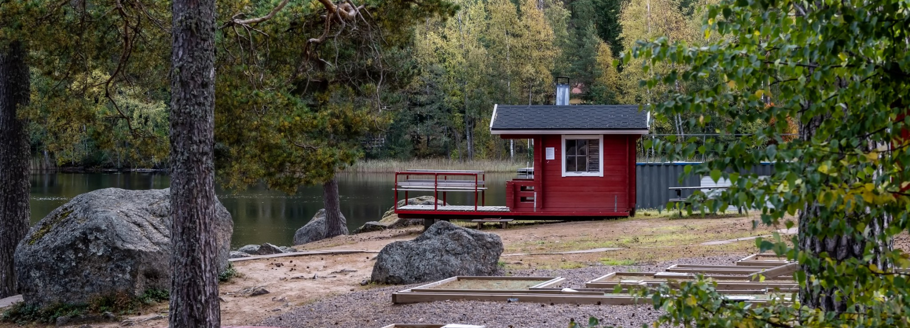 Huutjärven rannan sauna.