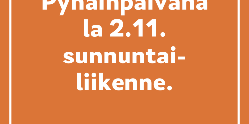 Pyhäinpäivän liikenne